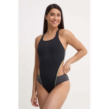 adidas Performance costum de baie dintr-o bucată culoarea negru, cupa moale, IL7275