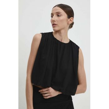 Answear Lab bluza femei, culoarea negru, neted