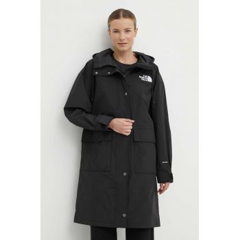 The North Face geaca femei, culoarea negru, de tranzitie, NF0A853LJK31