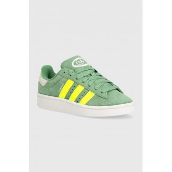 adidas Originals sneakers din piele intoarsă Campus 00s culoarea verde, IF3967