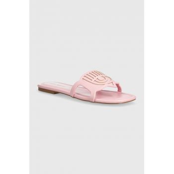 Chiara Ferragni papuci Penelope Flat femei, culoarea roz, CF3360_012