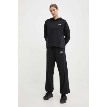 EA7 Emporio Armani trening femei, culoarea negru