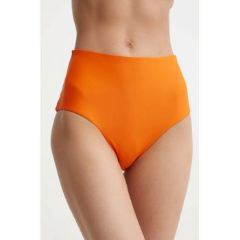 Picture chiloti de baie High Waist Bottoms culoarea portocaliu, SWI010 ieftin