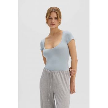 Saint Body body SCOOP NECK BODYSUIT BLUE femei, neted, SB.532