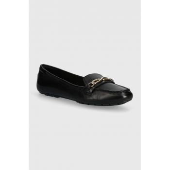 Aldo mocasini de piele Bagdish femei, culoarea negru, cu toc plat, 13669242.Bagdish