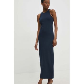 Answear Lab rochie culoarea albastru marin, maxi, mulata