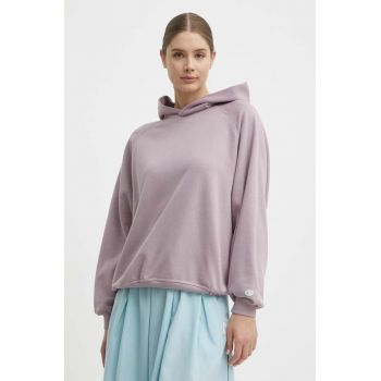 Champion bluza femei, culoarea violet, cu glugă, neted, E10001