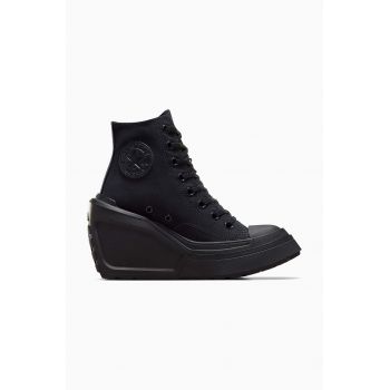 Converse tenisi Chuck 70 De Luxe Wedge femei, culoarea negru, A08094C