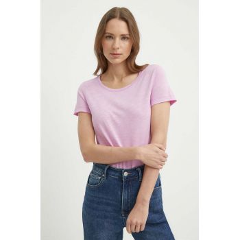 Sisley tricou femei, culoarea roz