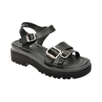 Sandale casual GRYXX negre, 2101L16, din piele naturala