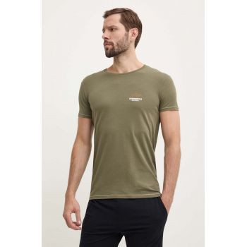 Aeronautica Militare tricou barbati, culoarea verde, cu imprimeu, AM1UTI003