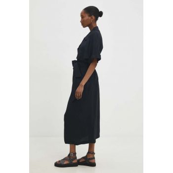 Answear Lab rochie culoarea negru, maxi, evazati