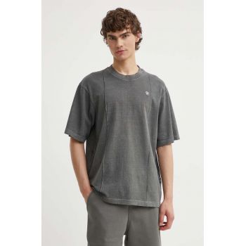 G-Star Raw tricou din bumbac barbati, culoarea gri, neted, D24631-C756