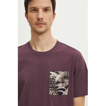 Medicine tricou din bumbac barbati, culoarea violet, cu imprimeu