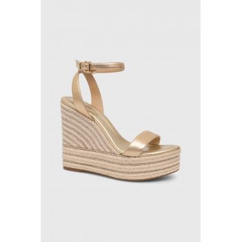 MICHAEL Michael Kors espadrile Leighton femei, culoarea auriu, toc pana, 40S4LGHS2M