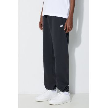 New Balance pantaloni de trening Essentials French Terry Jogger culoarea negru, uni, MP41519BK