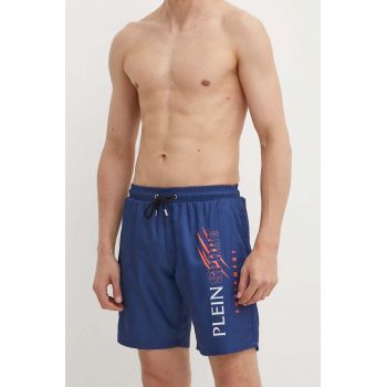 PLEIN SPORT pantaloni scurti de baie culoarea albastru marin