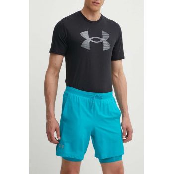 Under Armour pantaloni scurți de alergare Launch culoarea verde