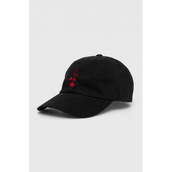 Vertere Berlin șapcă de baseball din bumbac culoarea negru, cu imprimeu, VER C37 de firma originala