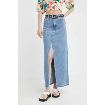 Alohas fusta jeans maxi, evazati