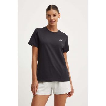 New Balance tricou din bumbac Essentials Cotton femei, culoarea negru, WT41509BK