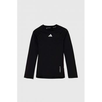 adidas longsleeve copii culoarea negru, cu imprimeu