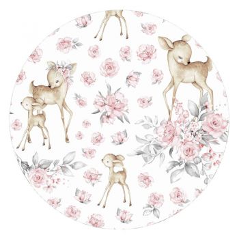 Lenjerie patut cu 3 piese MimiNu 120x60 cm Sweet Deer Pink