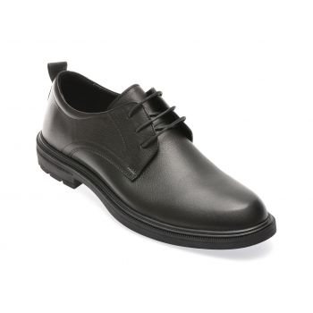 Pantofi casual OTTER negri, A60, din piele naturala