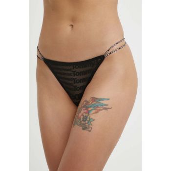 Tommy Jeans tanga culoarea negru, UW0UW05359