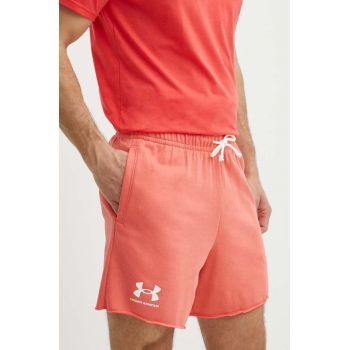 Under Armour pantaloni scurți de antrenament Rival culoarea roz