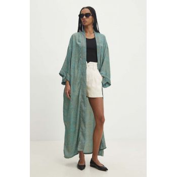 Answear Lab kimono culoarea verde, modelator