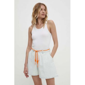 Answear Lab pantaloni scurti jeans femei, neted, high waist