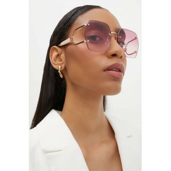 Gucci ochelari de soare femei, culoarea galben