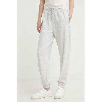 Hollister Co. pantaloni de trening culoarea gri, melanj