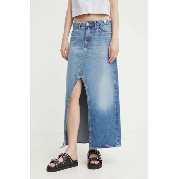 Tiger Of Sweden fustă din denim Tillis culoarea bej, maxi, evazată, S72324002