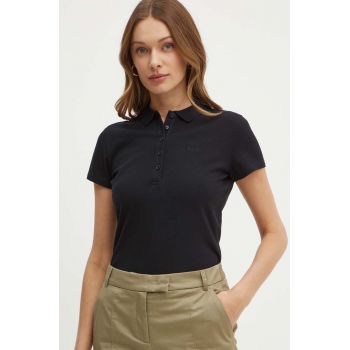 BOSS polo de bumbac culoarea negru, 50490960