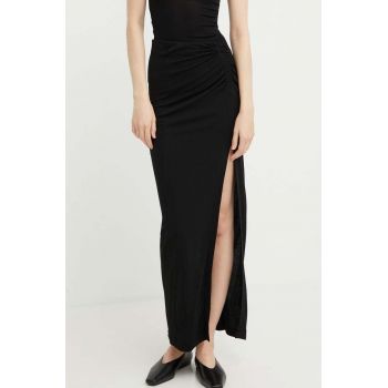 IRO fusta culoarea negru, maxi, creion