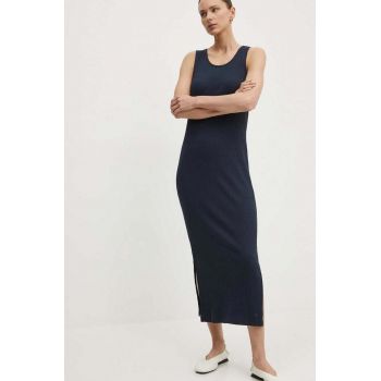 Marc O'Polo rochie DENIM culoarea albastru marin, maxi, mulata, 5000000137