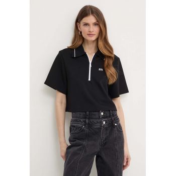 Miss Sixty tricou polo SJ3570 S/S T-SHIRT femei, culoarea negru, 6L2SJ3570000