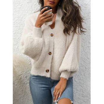 Cardigan cu nasturi, crem