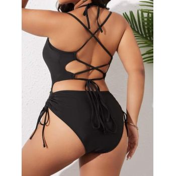 Costum de baie cu bretele, negru, dama, Shein