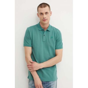 G-Star Raw tricou polo barbati, culoarea verde, neted ieftin