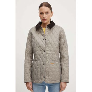 Barbour geaca femei, culoarea gri, de tranzitie