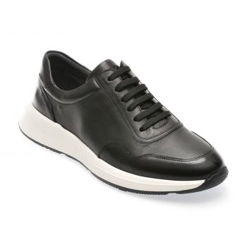 Pantofi casual EPICA negri, 230H120, din piele naturala