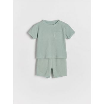 Reserved - BOYS` T-SHIRT & SHORTS - verde-pal