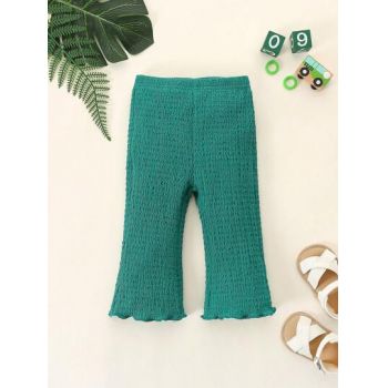 Pantaloni cu talie inalta, verde, fete, Shein
