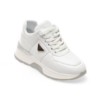 Pantofi casual GRYXX albi, 1A83, din piele naturala