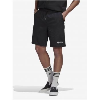 Pantaloni scurti cu buzunare si imprimeu, negru, barbati, Adidas