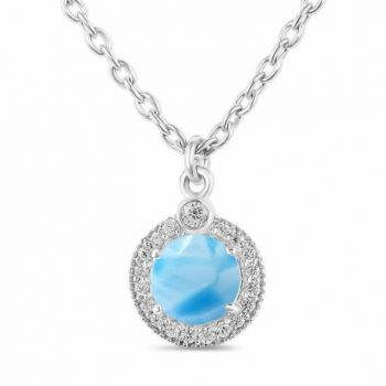 Colier larimar din argint m3