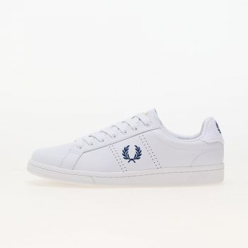 FRED PERRY B721 Leather/ Towelling Wht/ Shade Cobalt ieftina